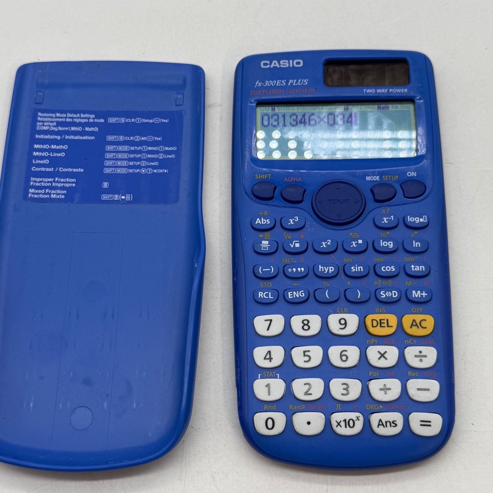 Casio fx-300ES PLUS Blue Scientific Calculator Natural VPAM STEM works